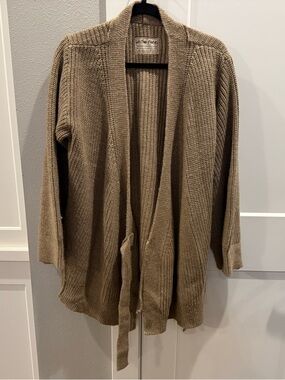 Free People We The Free Women’s Open-Front Knit Tie Cardigan in Taupe, Small